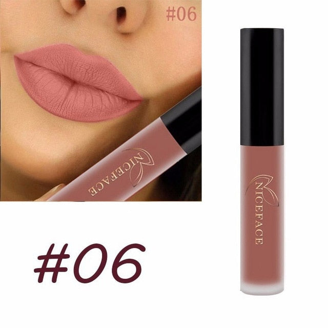24 Color Liquid Lipstick Matte Long Lasting Makeup Lips Red Matt Nude Gloss Cosmetics Waterproof Matte Lipsticks cosmeticarena