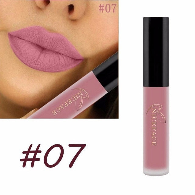24 Color Liquid Lipstick Matte Long Lasting Makeup Lips Red Matt Nude Gloss Cosmetics Waterproof Matte Lipsticks cosmeticarena