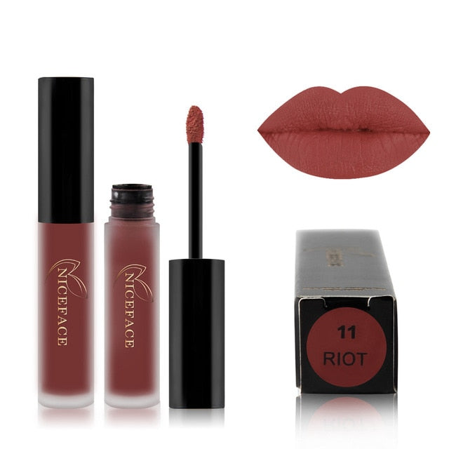 24 Color Liquid Lipstick Matte Long Lasting Makeup Lips Red Matt Nude Gloss Cosmetics Waterproof Matte Lipsticks cosmeticarena
