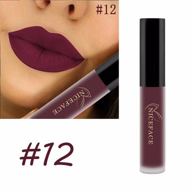 24 Color Liquid Lipstick Matte Long Lasting Makeup Lips Red Matt Nude Gloss Cosmetics Waterproof Matte Lipsticks cosmeticarena