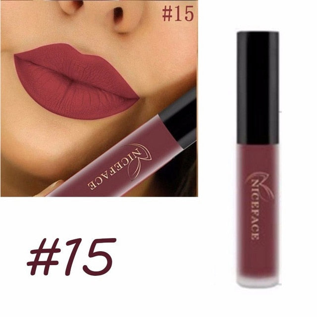 24 Color Liquid Lipstick Matte Long Lasting Makeup Lips Red Matt Nude Gloss Cosmetics Waterproof Matte Lipsticks cosmeticarena