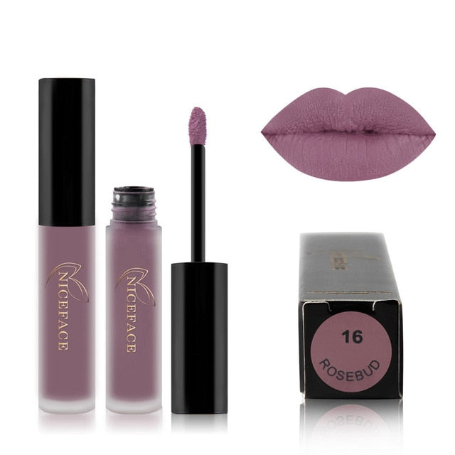 24 Color Liquid Lipstick Matte Long Lasting Makeup Lips Red Matt Nude Gloss Cosmetics Waterproof Matte Lipsticks cosmeticarena