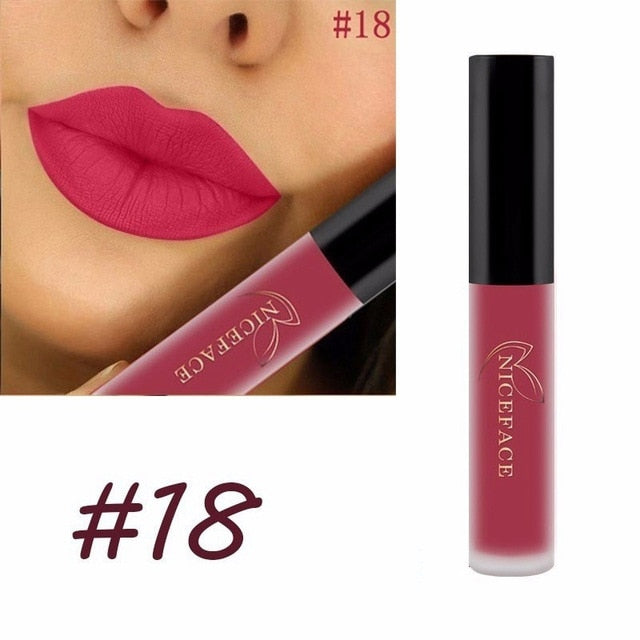 24 Color Liquid Lipstick Matte Long Lasting Makeup Lips Red Matt Nude Gloss Cosmetics Waterproof Matte Lipsticks cosmeticarena