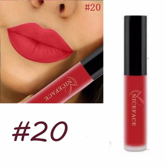 24 Color Liquid Lipstick Matte Long Lasting Makeup Lips Red Matt Nude Gloss Cosmetics Waterproof Matte Lipsticks cosmeticarena