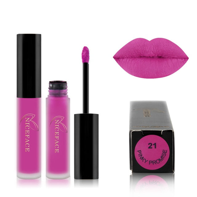 24 Color Liquid Lipstick Matte Long Lasting Makeup Lips Red Matt Nude Gloss Cosmetics Waterproof Matte Lipsticks cosmeticarena