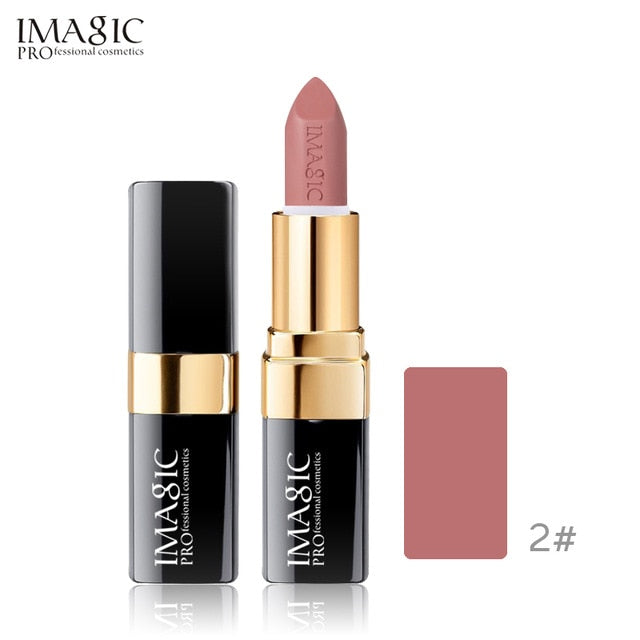 IMAGIC new 12 color lip makeup cream lipstick waterproof lasting light color sexy red lipstick beauty matte eyeliner lipstick cosmeticarena