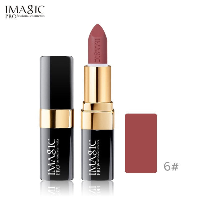 IMAGIC new 12 color lip makeup cream lipstick waterproof lasting light color sexy red lipstick beauty matte eyeliner lipstick cosmeticarena