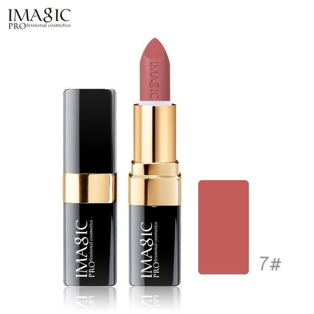 IMAGIC new 12 color lip makeup cream lipstick waterproof lasting light color sexy red lipstick beauty matte eyeliner lipstick cosmeticarena
