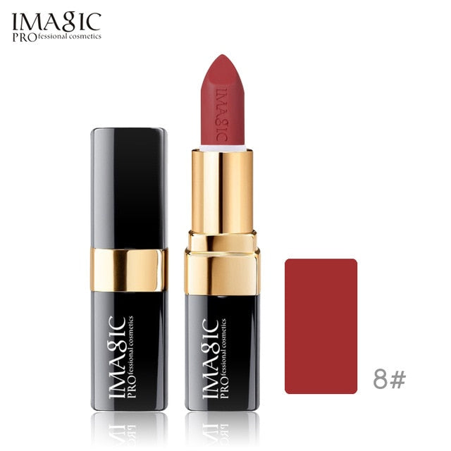IMAGIC new 12 color lip makeup cream lipstick waterproof lasting light color sexy red lipstick beauty matte eyeliner lipstick cosmeticarena