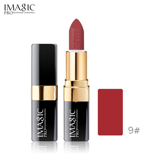 IMAGIC new 12 color lip makeup cream lipstick waterproof lasting light color sexy red lipstick beauty matte eyeliner lipstick cosmeticarena