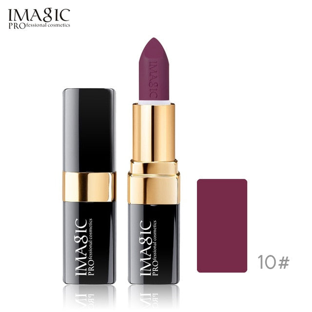 IMAGIC new 12 color lip makeup cream lipstick waterproof lasting light color sexy red lipstick beauty matte eyeliner lipstick cosmeticarena