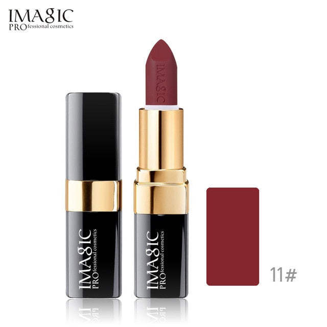IMAGIC new 12 color lip makeup cream lipstick waterproof lasting light color sexy red lipstick beauty matte eyeliner lipstick cosmeticarena