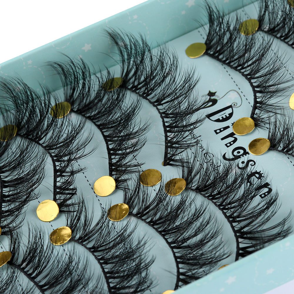 10 Pairs 3D Soft Faux Mink Hair False Eyelashes Natural Messy Eyelash Crisscross Wispy Fluffy Lashes Extension Eye Makeup Tools cosmeticarena