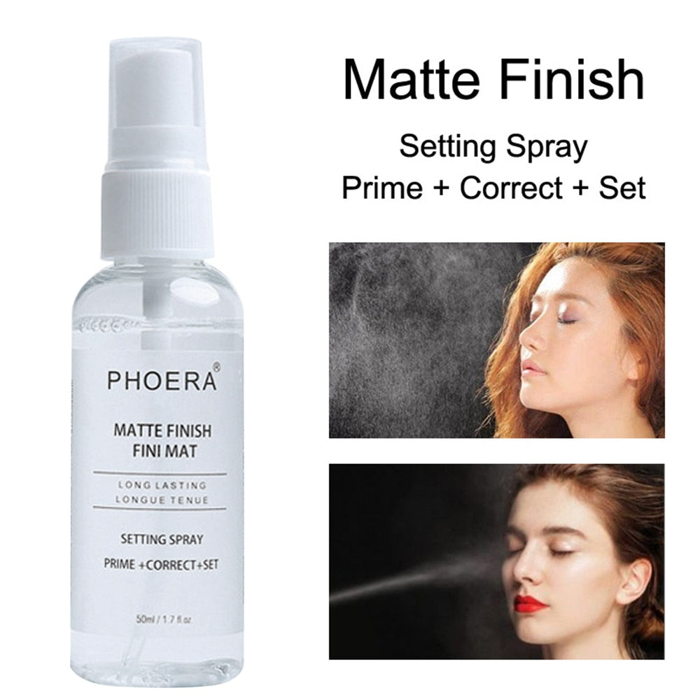 PHOERA 50ml Makeup Setting Spray Moisturizing Long Lasting Foundation Fixer Matte Finishing Setting Spray Cosmetic  TSLM1 cosmeticarena