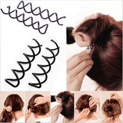New Spiral Spin Screw Pin Hair Clips Hairpin Twist Barrette Bridal Hair Accessories Plate Made Tools Black Color Makeup Tool Kit cosmeticarena