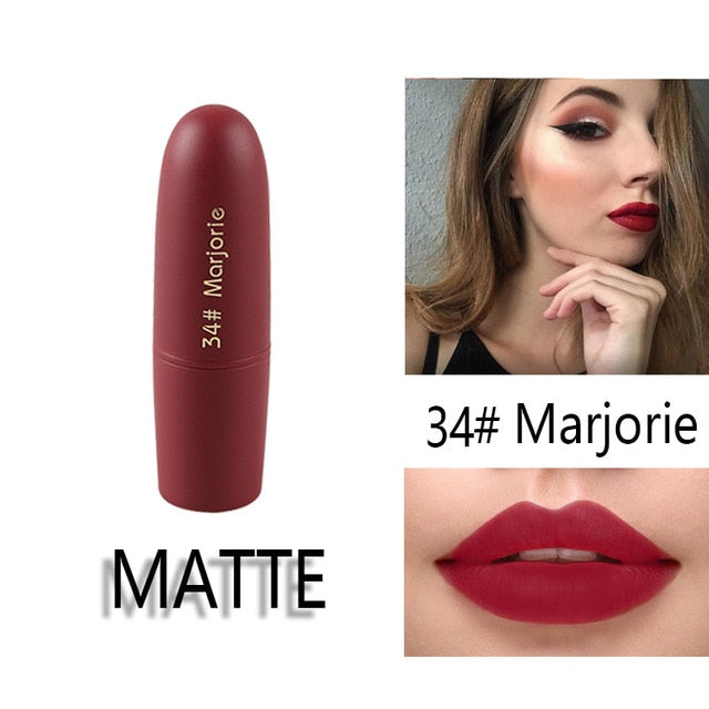 MISS ROSE Lipstick Matte  Waterproof Nutritious  25 Colors Easy to Wear Lipstick Long Lasting Lips Makeup kyliejenner lipstick cosmeticarena