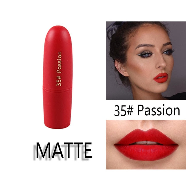 MISS ROSE Lipstick Matte  Waterproof Nutritious  25 Colors Easy to Wear Lipstick Long Lasting Lips Makeup kyliejenner lipstick cosmeticarena