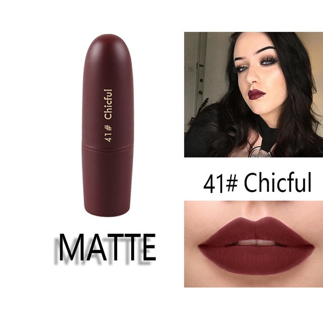 MISS ROSE Lipstick Matte  Waterproof Nutritious  25 Colors Easy to Wear Lipstick Long Lasting Lips Makeup kyliejenner lipstick cosmeticarena