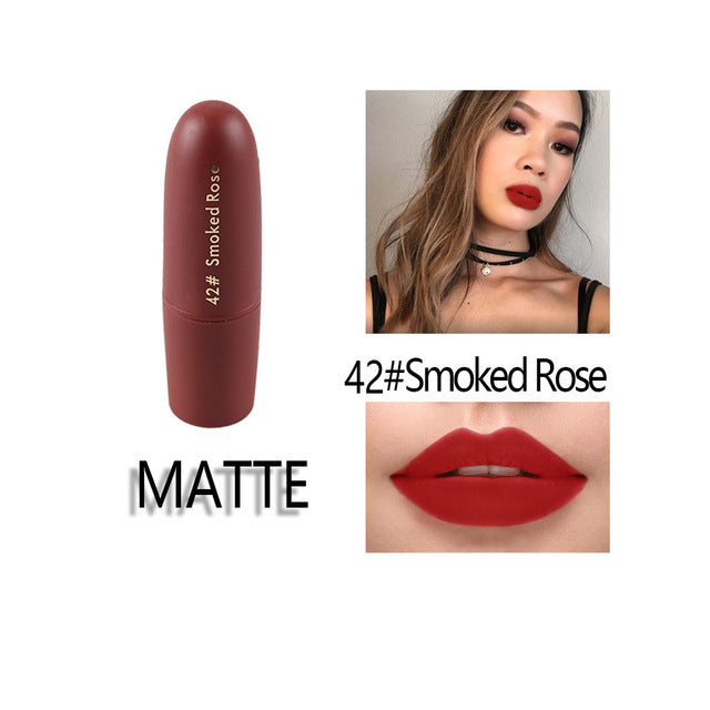 MISS ROSE Lipstick Matte  Waterproof Nutritious  25 Colors Easy to Wear Lipstick Long Lasting Lips Makeup kyliejenner lipstick cosmeticarena