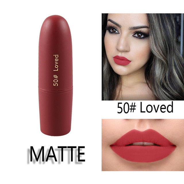 MISS ROSE Lipstick Matte  Waterproof Nutritious  25 Colors Easy to Wear Lipstick Long Lasting Lips Makeup kyliejenner lipstick cosmeticarena