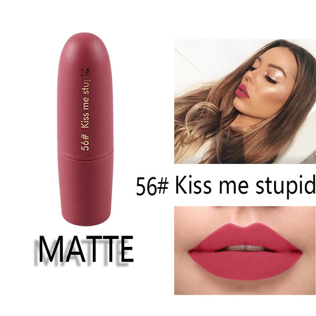MISS ROSE Lipstick Matte  Waterproof Nutritious  25 Colors Easy to Wear Lipstick Long Lasting Lips Makeup kyliejenner lipstick cosmeticarena