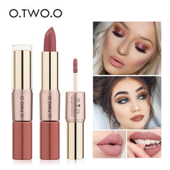 O.TWO.O 12 Colors Lips Makeup Lipstick  Lip Gloss Long Lasting Moisture Cosmetic Lipstick Red Lip Matte Lipstick Waterproof cosmeticarena