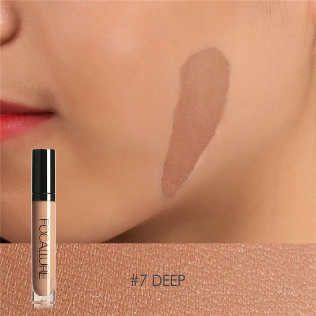 FOCALLURE Eye Concealer & Base 7 Colors Full Coverage Suit for All Color Skin Face/Eye Makeup Liquid Concealer cosmeticarena