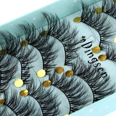 10 Pairs 3D Soft Faux Mink Hair False Eyelashes Natural Messy Eyelash Crisscross Wispy Fluffy Lashes Extension Eye Makeup Tools cosmeticarena