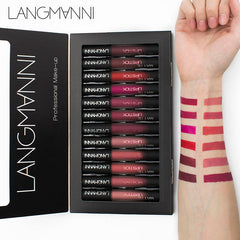 2019 New brand 12pcs/lot lip kit matte Lipstick Waterproof Nutritious Velvet lip stick Red Tint Nude batom makeup set cosmeticarena
