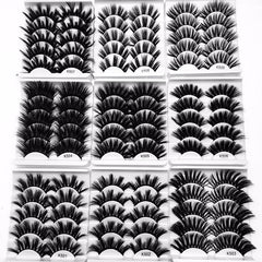 5 Pairs Multipack 3D Soft Mink Hair False Eyelashes Handmade Wispy Fluffy Long Lashes Natural Eye Makeup Tools Faux Eye Lashes cosmeticarena