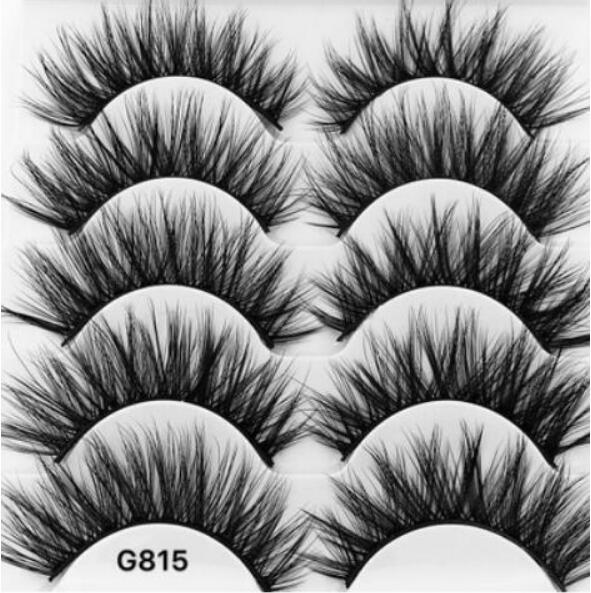 5 Pairs Multipack 3D Soft Mink Hair False Eyelashes Handmade Wispy Fluffy Long Lashes Natural Eye Makeup Tools Faux Eye Lashes cosmeticarena