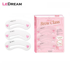 3pcs/set Girl Magic Eyebrow Stencils Card Set Mini Eye Brow Class Drawing Guide Template Styling Shaping Makeup Tools Accessory cosmeticarena