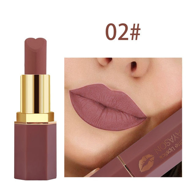 Brand Sexy Velvet Matte Lipstick Lips Makeup Beauty Cosmetics Red Lips Rouge A Levre Waterproof Pigment Nude Matte Lip Stick cosmeticarena