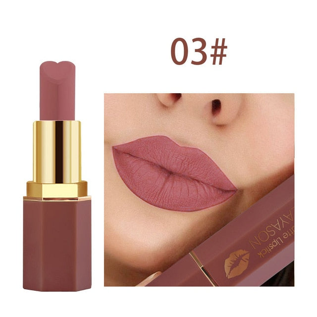 Brand Sexy Velvet Matte Lipstick Lips Makeup Beauty Cosmetics Red Lips Rouge A Levre Waterproof Pigment Nude Matte Lip Stick cosmeticarena