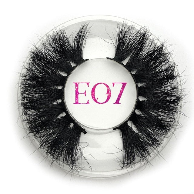 Mikiwi 25mm False Eyelashes Wholesale Thick Strip 25mm 3D Mink Lashes Custom Packaging Label Makeup Dramatic Long Mink Lashes cosmeticarena