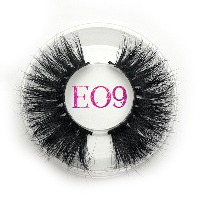 Mikiwi 25mm False Eyelashes Wholesale Thick Strip 25mm 3D Mink Lashes Custom Packaging Label Makeup Dramatic Long Mink Lashes cosmeticarena