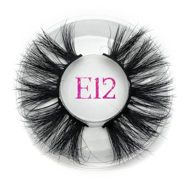 Mikiwi 25mm False Eyelashes Wholesale Thick Strip 25mm 3D Mink Lashes Custom Packaging Label Makeup Dramatic Long Mink Lashes cosmeticarena