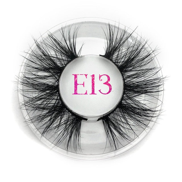Mikiwi 25mm False Eyelashes Wholesale Thick Strip 25mm 3D Mink Lashes Custom Packaging Label Makeup Dramatic Long Mink Lashes cosmeticarena