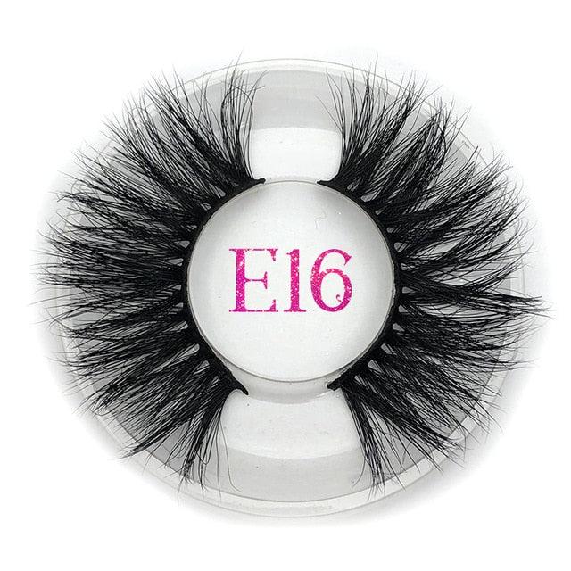 Mikiwi 25mm False Eyelashes Wholesale Thick Strip 25mm 3D Mink Lashes Custom Packaging Label Makeup Dramatic Long Mink Lashes cosmeticarena