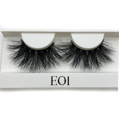 Mikiwi 25mm False Eyelashes Wholesale Thick Strip 25mm 3D Mink Lashes Custom Packaging Label Makeup Dramatic Long Mink Lashes cosmeticarena