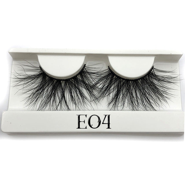 Mikiwi 25mm False Eyelashes Wholesale Thick Strip 25mm 3D Mink Lashes Custom Packaging Label Makeup Dramatic Long Mink Lashes cosmeticarena