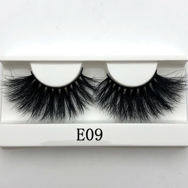 Mikiwi 25mm False Eyelashes Wholesale Thick Strip 25mm 3D Mink Lashes Custom Packaging Label Makeup Dramatic Long Mink Lashes cosmeticarena