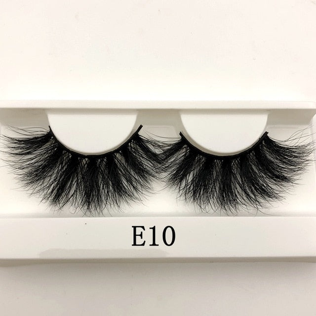 Mikiwi 25mm False Eyelashes Wholesale Thick Strip 25mm 3D Mink Lashes Custom Packaging Label Makeup Dramatic Long Mink Lashes cosmeticarena