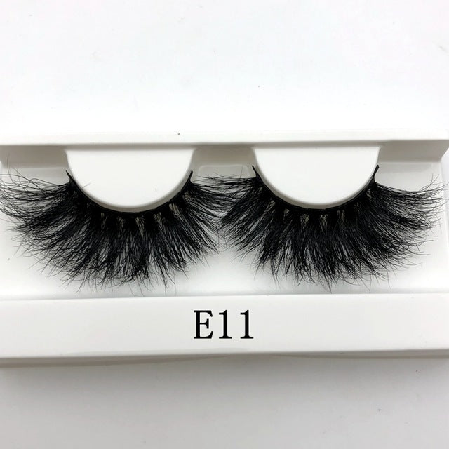 Mikiwi 25mm False Eyelashes Wholesale Thick Strip 25mm 3D Mink Lashes Custom Packaging Label Makeup Dramatic Long Mink Lashes cosmeticarena