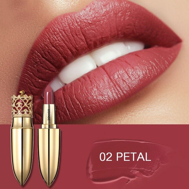 UCANBE Brand Crown Velvet Matte Lipstick Makeup Golden 5 Color Nude Long Lasting Pigment Lips Stick Natural Cosmetic Lip Rouge cosmeticarena