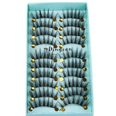 10 Pairs 3D Faux Mink Hair False Eyelashes Fluffy Wispy Multilayer Flutter Eyelash Faux Mink Eye Lashes Extension Makeup Tools cosmeticarena