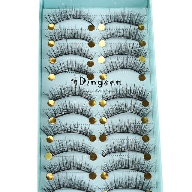 10 Pairs 3D Faux Mink Hair False Eyelashes Fluffy Wispy Multilayer Flutter Eyelash Faux Mink Eye Lashes Extension Makeup Tools cosmeticarena
