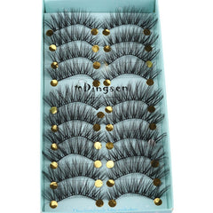 10 Pairs 3D Faux Mink Hair False Eyelashes Fluffy Wispy Multilayer Flutter Eyelash Faux Mink Eye Lashes Extension Makeup Tools cosmeticarena