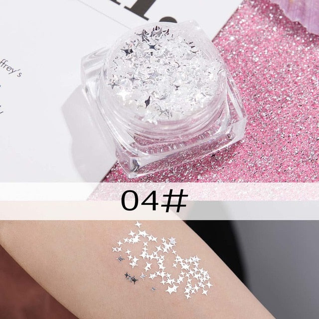 26 colors glitter eyeshadow powder rainbow gold silver pink mermaid flake long lasting waterproof face makeup seuqins gel AM082 cosmeticarena