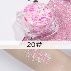 26 colors glitter eyeshadow powder rainbow gold silver pink mermaid flake long lasting waterproof face makeup seuqins gel AM082 cosmeticarena